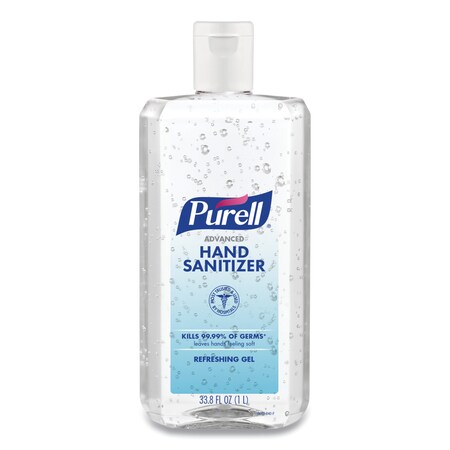 Purell Advanced Refreshing Gel Hand Sanitizer, 1 L Flip Cap Bottle, Clean Scent, 4PK 9683-04